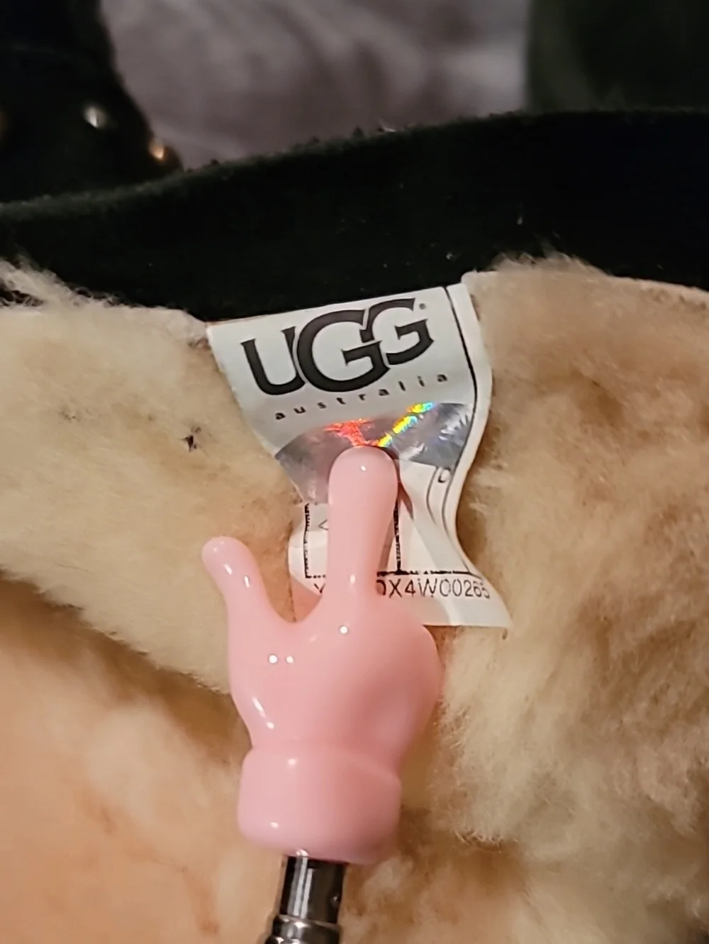 UGG Black Studded Shearling-Lined Kids Boots